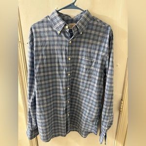 Faherty Button Down Shirt - Large - Blue Plaid